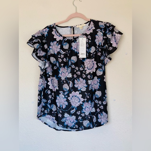 Women size M copper & Ella flared short sleeves summer top blouse - Picture 7 of 8